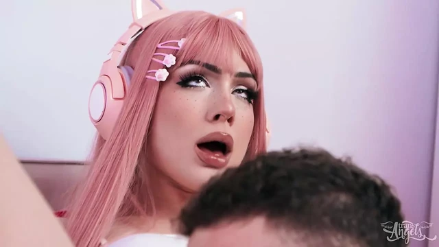 TRANS ANGELS - Marcus McNeil Pounds His Pink-Haired StepSis Rana Katana After Catching Her Jacking Off On Cam