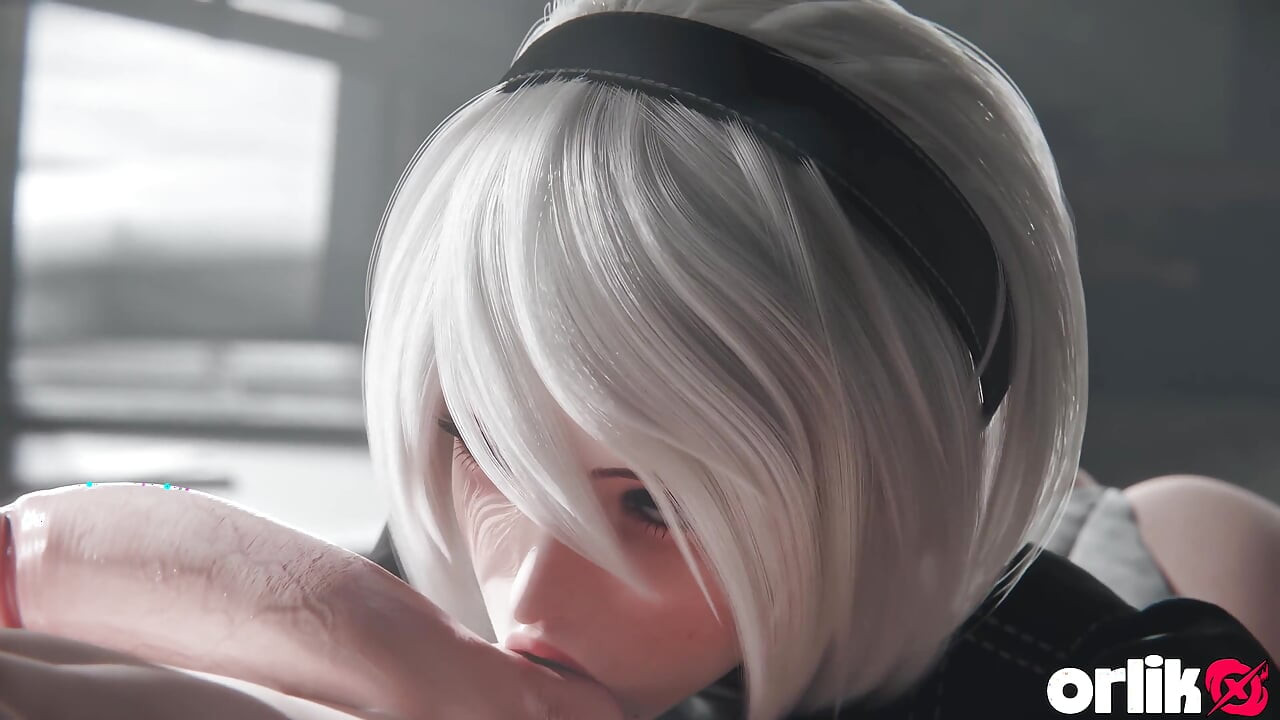 2b Nier Automata Blowjob & Town Cowgirl Fuck - Creamy Pussy & Creampie Ending 3D Animation