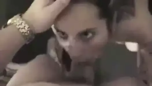 Cheating slut sucks dick on camera