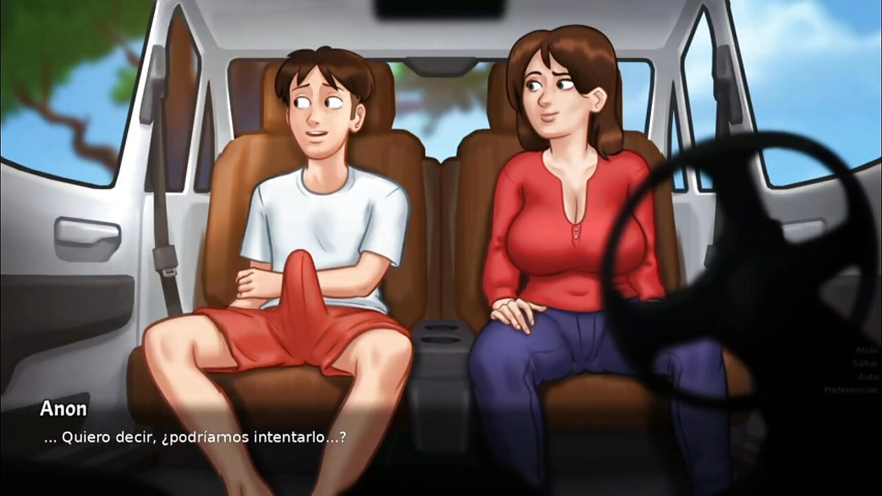 Step mom helping son to cum