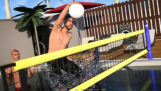 Werden sie ein rockstar: geile nasse leute im bikini am pool, episode 62