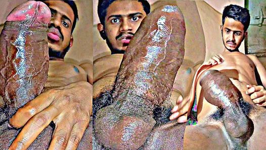 Indiano garoto em close-up masturbando