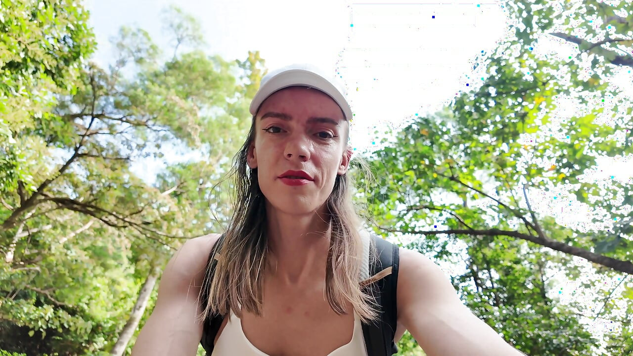 Sexy Hikking with Skinny Trans Olya Mayer