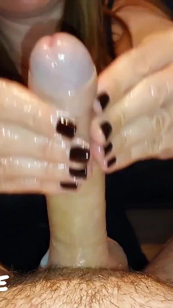 Key moment from "From Soft To Hard. A Sensual Handjob (Milking-time)"