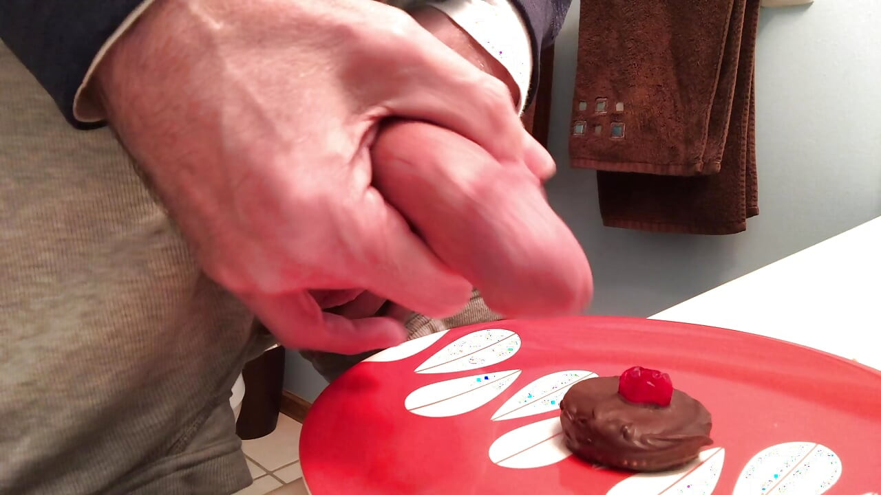 Cum on xmas cookie and then eat it