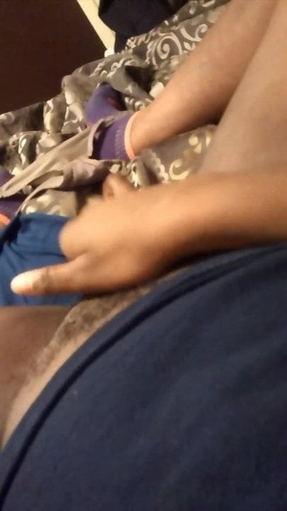 Black hairy pussy masturbation