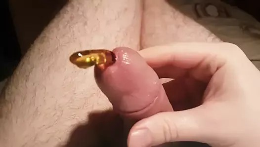 Giant gummy worm sliding out of my urethra
