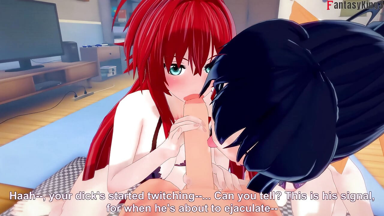 Akeno i Rias Zaskoczą mnie podwójnym lodzikiem - DXD NTR Madness Series