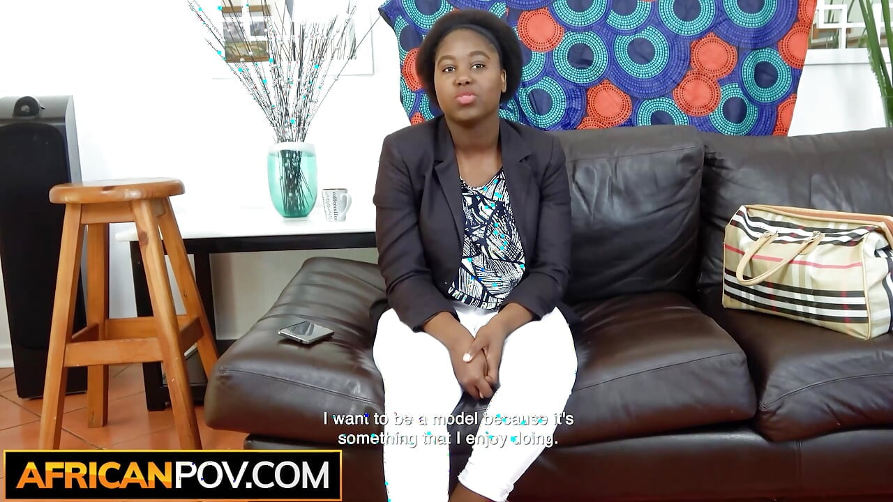 Thick Busty Black Amateur Booked For Rough Face Fuck In Couch Casting