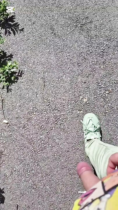 Juicy and thick Bulgarian dick shows off on the street and ends up smearing women's underwear with cum in a store