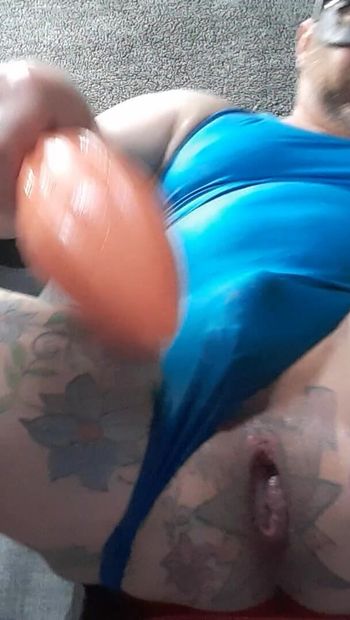 Huge buttplug gapes my ass wide