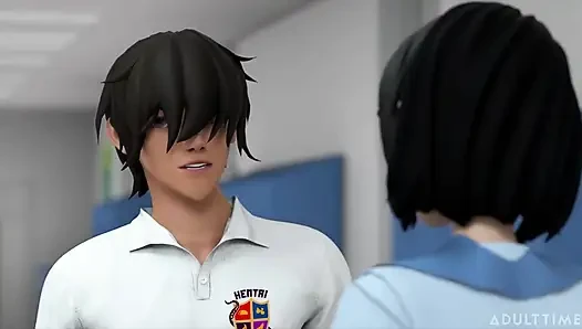 Hentai Sex College Episode 6 - University Student Demonstrates Her Sexual Prowess on Stepdaddy's Cock
