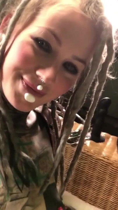Horny Alternative Tattooed Girl Shows Her Sex Toys With Ass Plug In | Clip 1