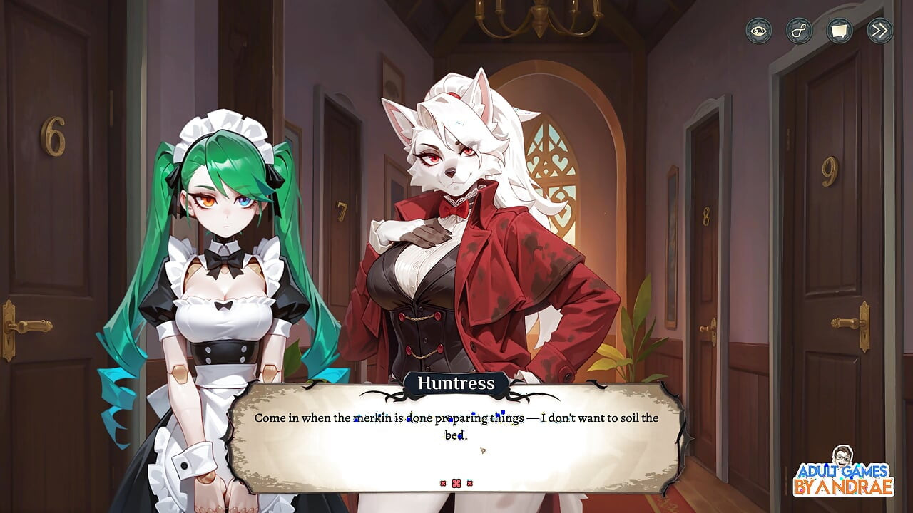 ホテルテイルズ ゲームプレイ パート2 - リビングホテルの探索とハントレス・グリセルダとの出会い