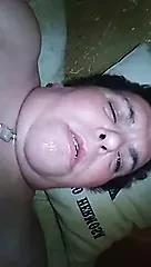 my fat with her dildo