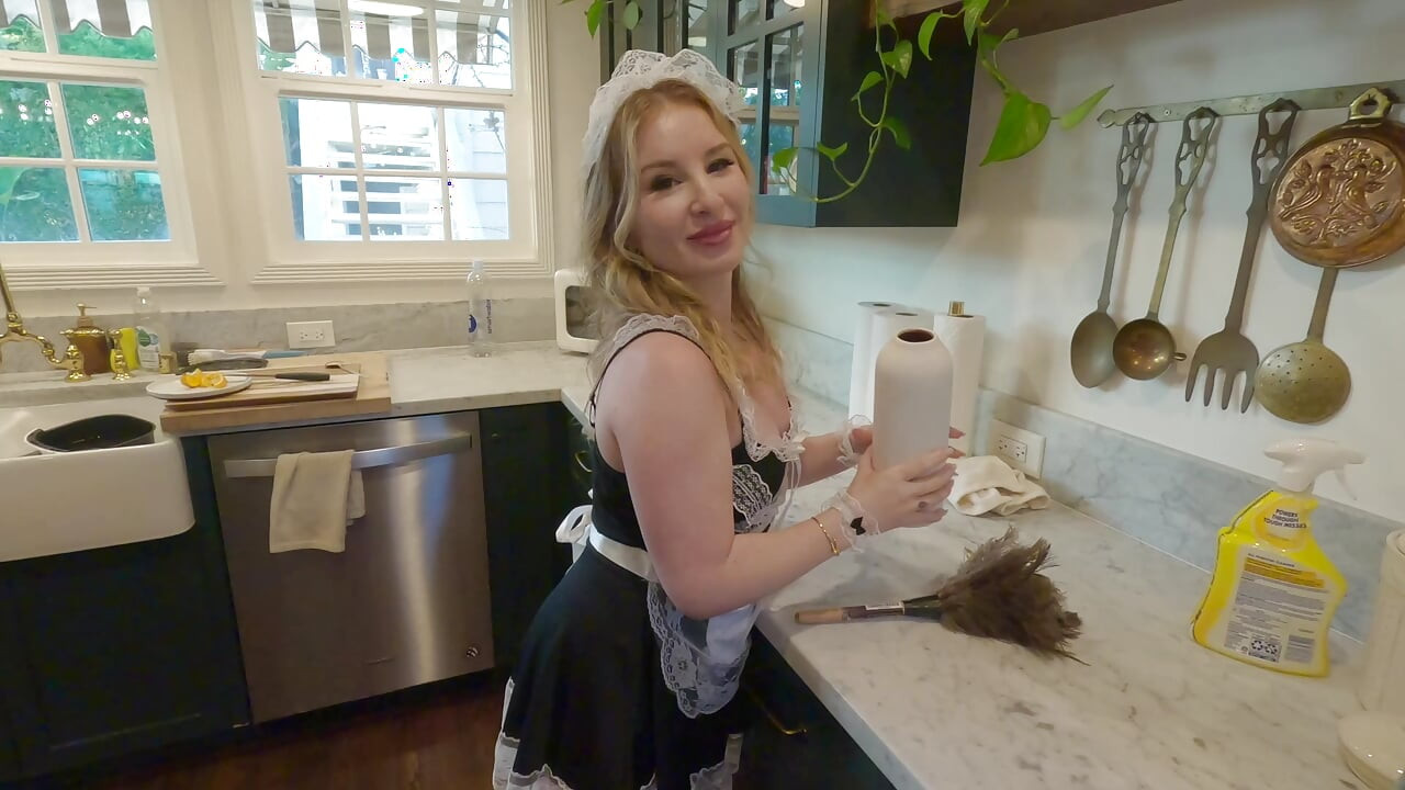 Russian Blonde Maid Rough Sex After Cleaning Alexandra Quintezz