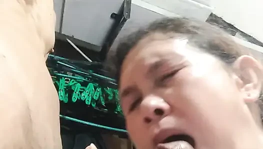Ich habe heute morgen einen guten blowjob für die arsch meiner frau erhalten und ihren tag außer Tag haben