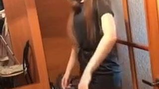 Сексуальная ступня в колготках азербайджанской девушки
