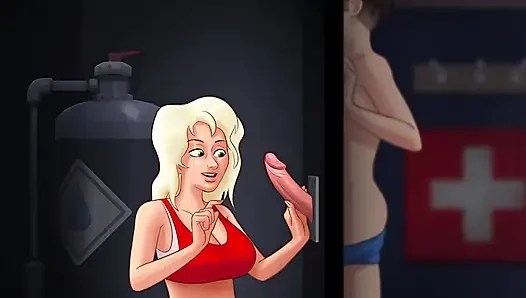 Meine stiefschwester cassie bläst mich aus einem gloryhole in Summertime saga xxx