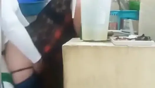 Maid Fucked by Her Boss, My Wife Almost Caught Us