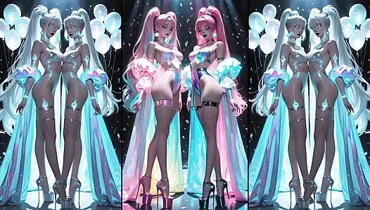 Animeler boşalıyor, öpüşüyor ve yutuyor