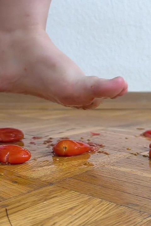 Huge Legs Vs. Cherry Tomatoes