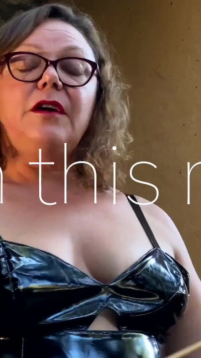 Jaw-dropping moment from "Dominatrix Mistress April - cum on my latex leggings, slave"