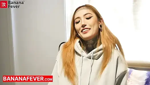 Tower Destroys Jessie Tongue Split – Tall Chinese vs Tattooed Taiwanese Slut