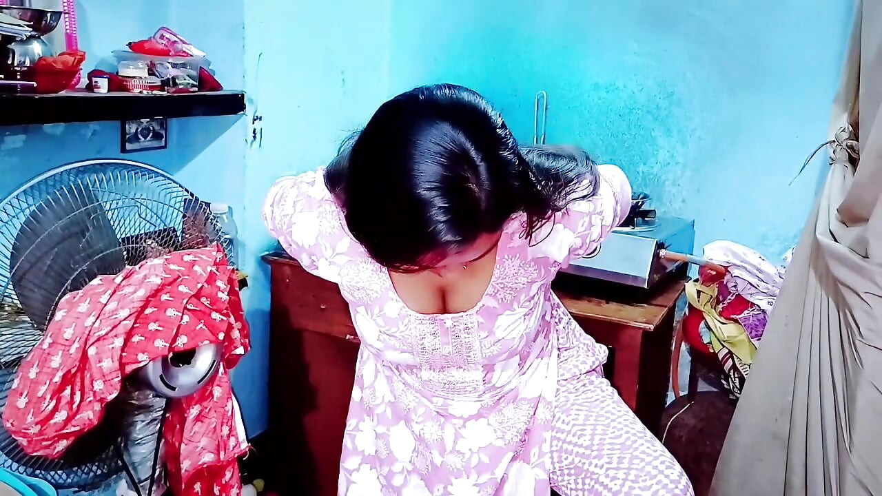 Busty girl comes out of the bathroom naked after a prank by her stepbrother