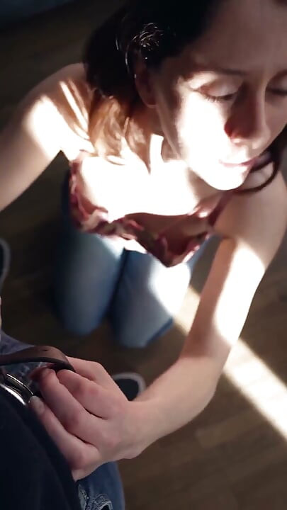 Intimate Morning Blowjob with My Beautiful Brunette