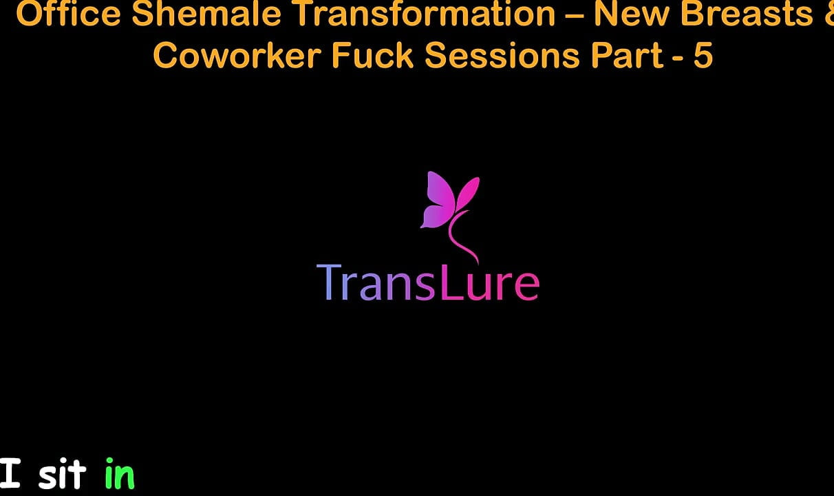 Engels audio seksverhaal - kantoor shemale transformatie - nieuwe borsten en collega neuksessies - deel 5