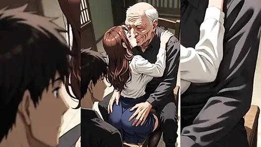 Уродливые старые нищие крадут горячих жен, мачеху и GFS - экстремальное унижение куколда ИИ, подборка