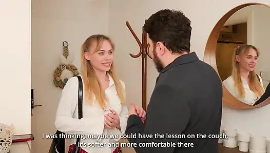 Schoolgirl Came for English Lesson but Got Anal Training Instead