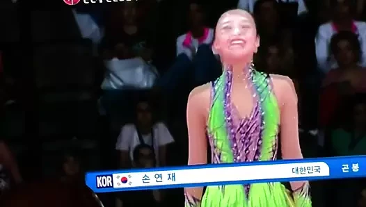 Sevimli korean ritmik jimnastikçi adım oğul yeon jae boşalmak haraç 2