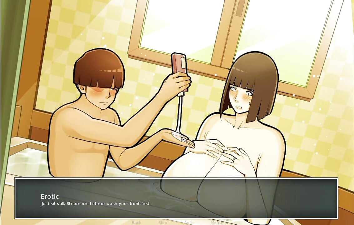 Konoha MILFs del 39 - min styvmor Hinata onanerade mig under ett bad och vi blev nästan fångade - av Eroticgamesnc