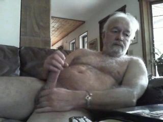 Hairy step dad stroke and cum