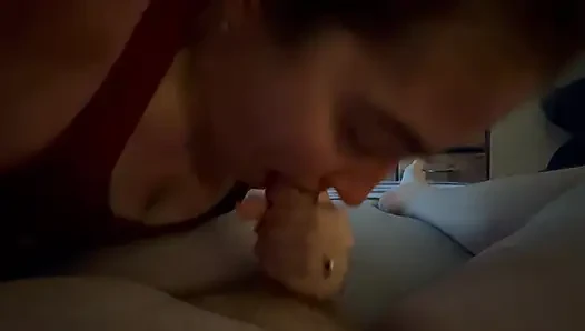 Giving daddy a blow job