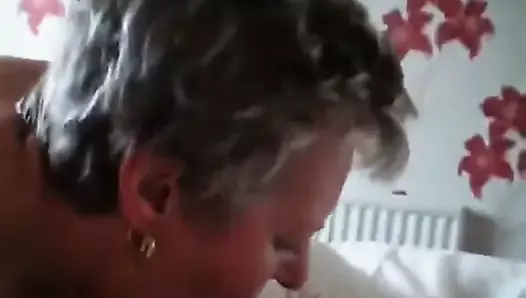 Amateur granny blowjob