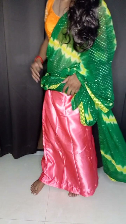 I love stepmom saree and sexy satin petticoat | Clip 2