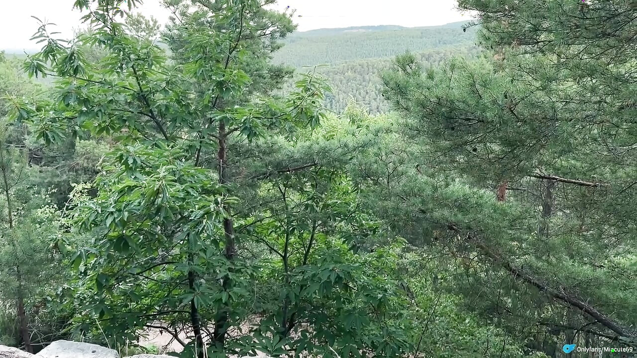 Netter Fremder hat mich im wald erwischt. Handjob mit sperma auf füßen