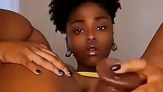 Schwarze ebenholz-muschi feuchte dildo ficken stöhnen