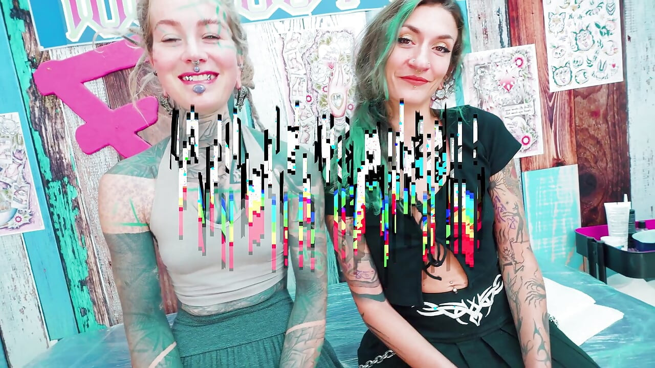 Tattoo Threesome Gone Wild Heavily Inked Artist Pounds Friend's Ass Mid Ink & Cums on Fresh Tattoo