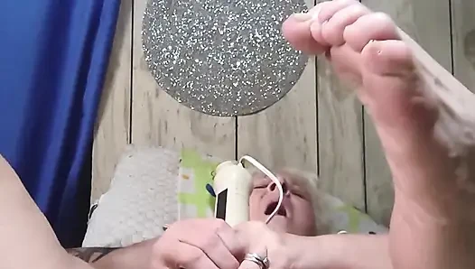 When the Dildos Won't Do She Finds Something Big N Powerful to Fuck