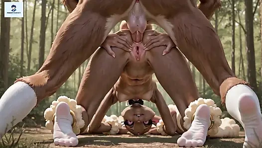 Lopunny pokemon tüylü anal ayaklar tavşan hentai animasyonu