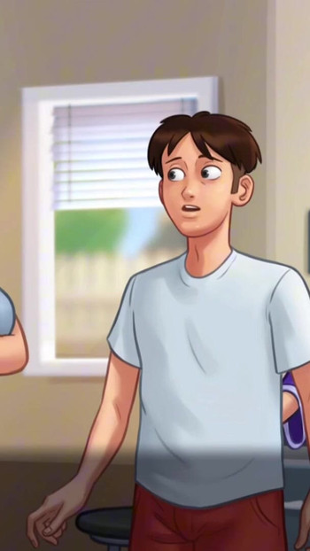 Summertime Saga - Vruća prsata MILF stanodavka pomaže u mokrim snovima svog stanara, uhvaćeni su! - Napisao DarkCookie | Isječak 1