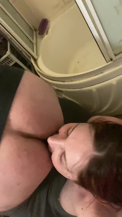 Iconic moment from "Dirty toilet slut serving her Master"