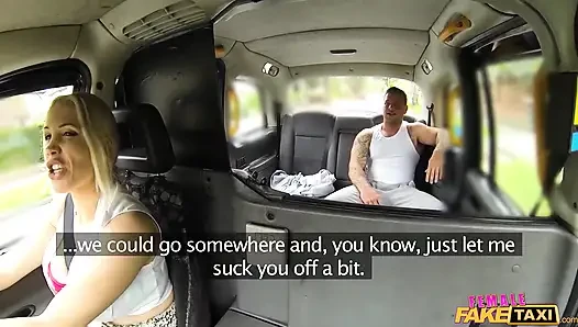 Female Fake Taxi - тряска грудастой сиськи заставляет ебаря жестко кончить