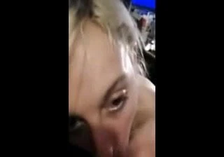 hot blonde gf blowjob  facial
