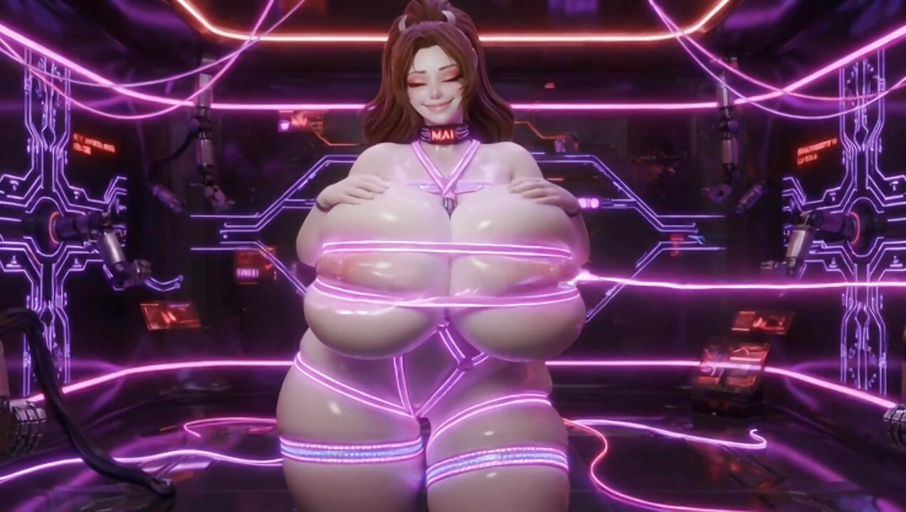Mature Beauty in Cyber Shibari Chamber - Massive Tits Roped & Big Juicy Ass Spread