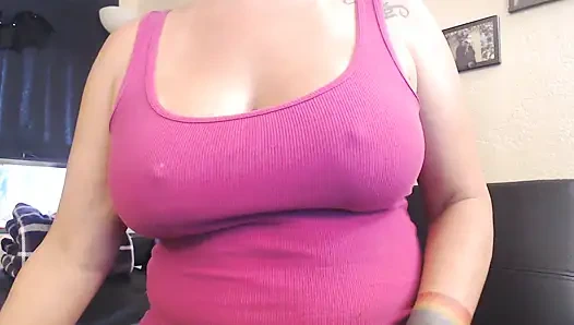 Dicke titten, handfrei, pek hüpfen